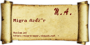 Migra Azár névjegykártya
